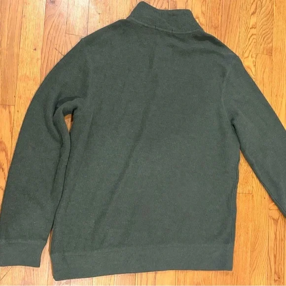 Men’s Gray Banana Republic Merino Quarter-Zip Sweater Sz Med - Picture 4 of 4